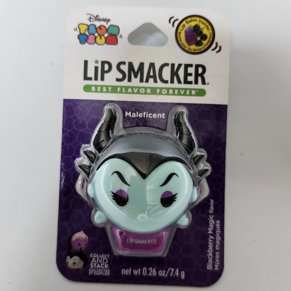 DISNEY TSUM TSUM Maleficent Lip Smacker Blackberry Magic Flavor BNIP
